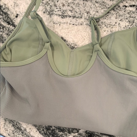 Aerie Olive Ribbed sports bra - Picture 3 of 3
